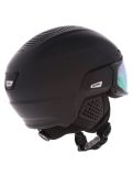 Miniatura Alpina, Alto Q-Lite casco con visera unisex Black Matt (Gold Mirror) negro 