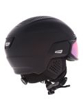 Miniatura Alpina, Alto QV casco con visera unisex Black Matt negro 