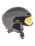 Miniatura Alpina, Alto QV casco con visera unisex Gunmetal Matt Zilver 