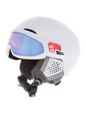 Miniatura Alpina, Alto QV casco con visera unisex White Matt (Ice Blue) blanco 