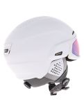 Miniatura Alpina, Alto QV casco con visera unisex White Matt (Ice Blue) blanco 