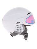 Miniatura Alpina, Alto QV casco con visera unisex White Matt (Ice Blue) blanco 