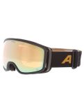 Miniatura Alpina, Bivio Q gafas de esquí unisex Black Gold Matt Goud, negro 