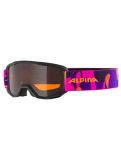 Miniatura Alpina, Scarabeo Jr. gafas de esquí niños Black-Pink Matt negro, rosa 