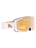 Miniatura Alpina, Taos Q gafas de esquí unisex White Gold Matt blanco, Goud 