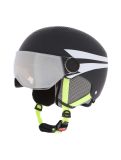 Miniatura Alpina, Zupo Visor Q-Lite casco con visera niños Charcoal-Neon Matt gris 