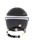 Miniatura Alpina, Zupo Visor Q-Lite casco con visera niños Charcoal-Neon Matt gris 