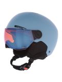 Miniatura Alpina, Zupo Visor Q-Lite casco con visera niños Smoke Blue Matt azul 