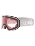 Miniatura Bliz, Flow gafas de esquí unisex Matte Light Grey - Brown w Red Multi gris 