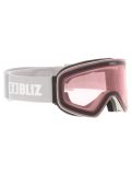 Miniatura Bliz, Flow gafas de esquí unisex Matte Light Grey - Brown w Red Multi gris 