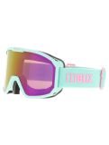 Miniatura Bliz, Rave gafas de esquí unisex Matte Mint - Brown w Pink Multi verde 