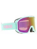 Miniatura Bliz, Rave gafas de esquí unisex Matte Mint - Brown w Pink Multi verde 