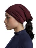 Miniatura Buff, Merino Lightweight bufanda unisex Solid Garnet rojo 