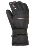 Miniatura Cairn, Ceres J guantes de esquí niños Black Powder negro, rosa 