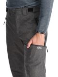 Miniatura CMP, 34W4387 pantalones de esquí hombres Black Melange gris 