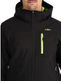 Miniatura CMP, 3A01787N chaqueta de esquí softshell hombres Black / Acid negro 