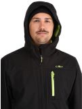 Miniatura CMP, 3A01787N chaqueta de esquí softshell hombres Black / Acid negro 