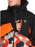 Miniatura Dare2b, Baseplate chaqueta de esquí hombres Black / Puffins Orange Geo Camo Print naranja, negro 