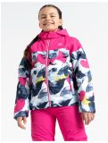 Miniatura Dare2b, Liftie chaqueta de esquí niños Pure Pink / Quiet Blue Abstract Mountain Print azul, rosa 