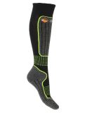 Miniatura Deluni, Gaia calcetines de esquí unisex Black With Neon Green Lines negro, verde 