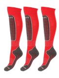 Miniatura Deluni, Gaia 3 pair calcetines de esquí 3 pares unisex Red rojo 