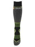 Miniatura Deluni, Gaia 3 pair calcetines de esquí 3 pares unisex Black With Neon Green Lines negro, verde 