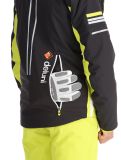 Miniatura Deluni, Challenger 4 chaqueta de esquí hombres Black / Yellow Lime amarillo, negro 