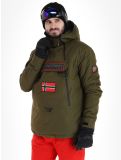 Miniatura Geographical Norway, Benyamine chaqueta de esquí hombres Kaki verde 