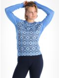 Miniatura Helly Hansen, Lifa Merino Midweight Graphic camisa termoactiva mujeres Ultra Blue Star Pixel azul 