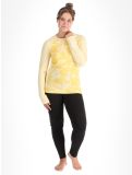 Miniatura Helly Hansen, W Lifa Merino Midweight Graphics Crew camisa termoactiva mujeres Yellow Cream Floral AOP amarillo 