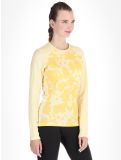 Miniatura Helly Hansen, W Lifa Merino Midweight Graphics Crew camisa termoactiva mujeres Yellow Cream Floral AOP amarillo 