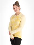 Miniatura Helly Hansen, W Lifa Merino Midweight Graphics Crew camisa termoactiva mujeres Yellow Cream Floral AOP amarillo 