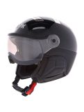 Miniatura Kask, Piuma-R Chrome Visor casco con visera unisex Black/Silver negro, Zilver 