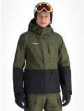 Miniatura Mammut, Fall Line HS Thermo Hooded chaqueta de esquí hombres Dark Marsh / Black negro, verde 