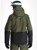 Miniatura Mammut, Fall Line HS Thermo Hooded chaqueta de esquí hombres Dark Marsh / Black negro, verde 