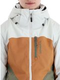 Miniatura O'Neill, Carbonite chaqueta de esquí mujeres London Fog Colour Block blanco, marrón, verde 