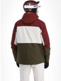 Miniatura O'Neill, Carbonite chaqueta de esquí hombres Windsor Wine Colour Block blanco, borgoña, verde 