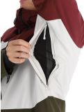 Miniatura O'Neill, Carbonite chaqueta de esquí hombres Windsor Wine Colour Block blanco, borgoña, verde 