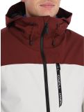 Miniatura O'Neill, Carbonite chaqueta de esquí hombres Windsor Wine Colour Block blanco, borgoña, verde 