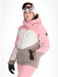 Miniatura O'Neill, Carbonite Snow chaqueta de esquí mujeres Genuine Pink Colour Block blanco, marrón, rosa 