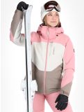 Miniatura O'Neill, Carbonite Snow chaqueta de esquí mujeres Genuine Pink Colour Block blanco, marrón, rosa 