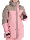 Miniatura O'Neill, Utility Hybrid chaqueta de esquí mujeres Genuine Pink Colour Block blanco, marrón, rosa 