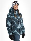 Miniatura O'Neill, Z.E.N. Puffer Hybrid chaqueta de esquí mujeres Blue Triangle Ikat azul 