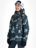 Miniatura O'Neill, Z.E.N. Puffer Hybrid chaqueta de esquí mujeres Blue Triangle Ikat azul 