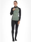 Miniatura Odlo, Natural Performance PW 150 jersey mujeres Matte Green - Dark Grey Melange gris, verde 