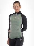 Miniatura Odlo, Natural Performance PW 150 jersey mujeres Matte Green - Dark Grey Melange gris, verde 