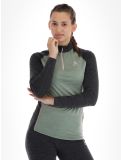 Miniatura Odlo, Natural Performance PW 150 jersey mujeres Matte Green - Dark Grey Melange gris, verde 