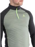 Miniatura Odlo, Natural Performance PW 150 jersey hombres Matte Green - Dark Grey Melange gris, verde 