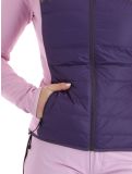 Miniatura Peak Performance, W Down Hybrid Hood chaleco mujeres Indigo Statice Lilac rosa 