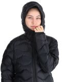 Miniatura Peak Performance, W Helium Down Hood chaqueta de plumas mujeres Black negro 